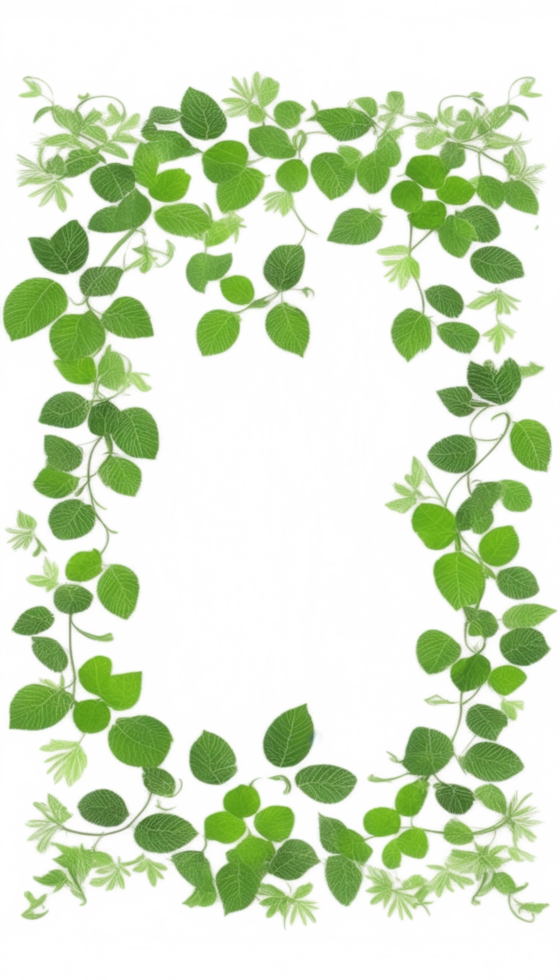 Vine Border PNG Transparent Background Ai Generative