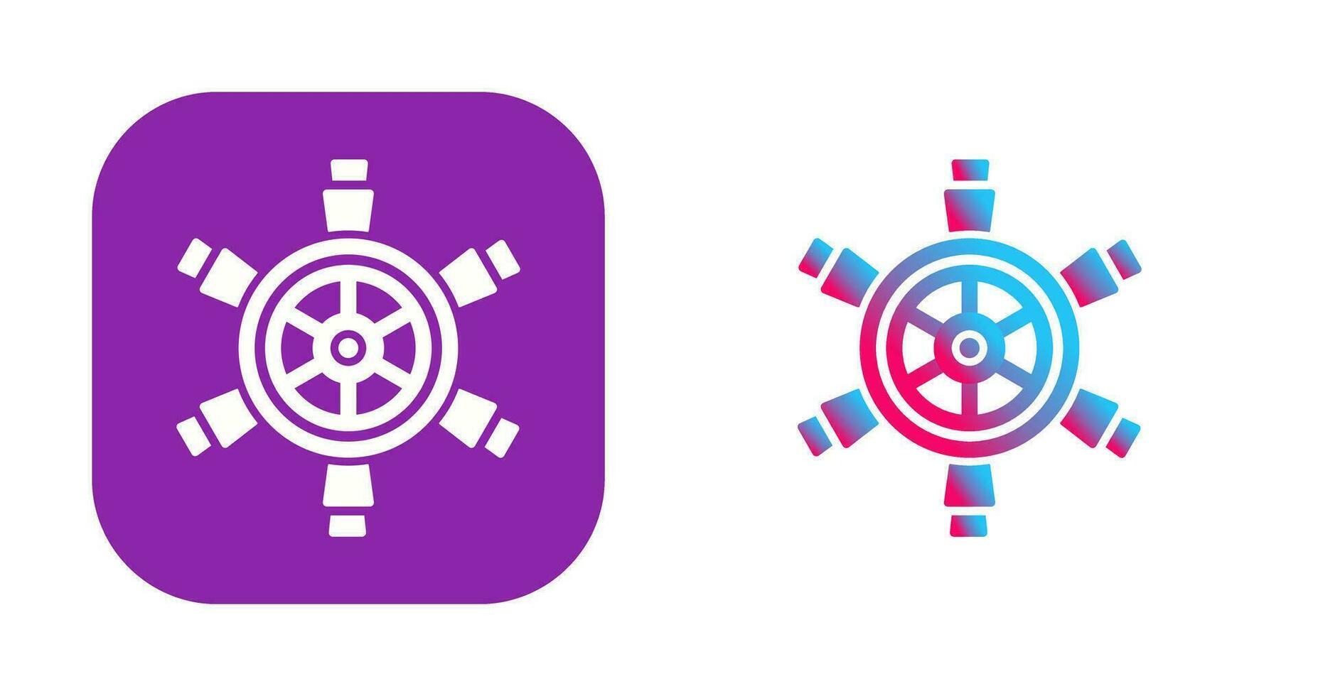 Ship Wheel Vector Icon