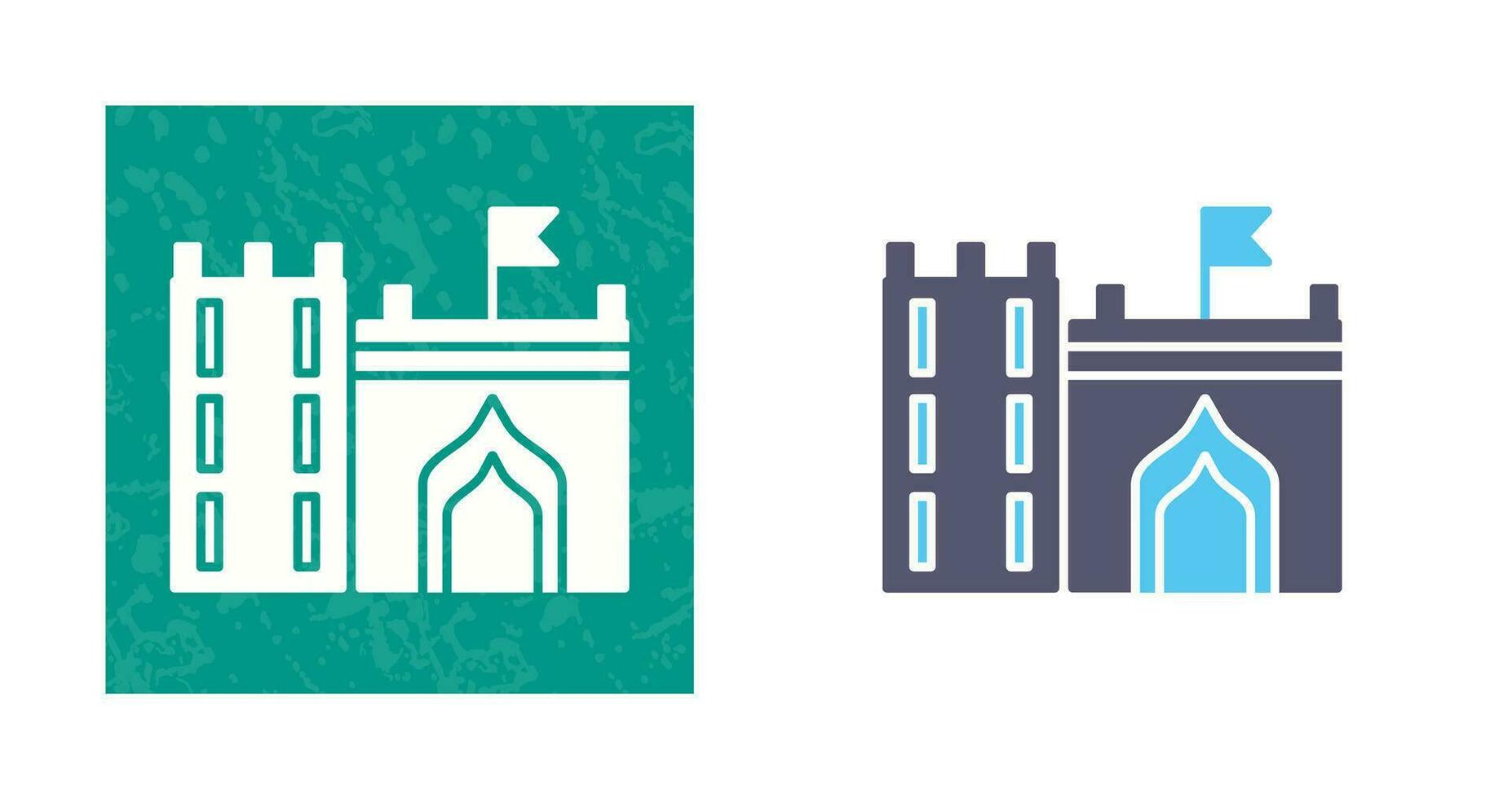 Castle with Flag Vector Icon
