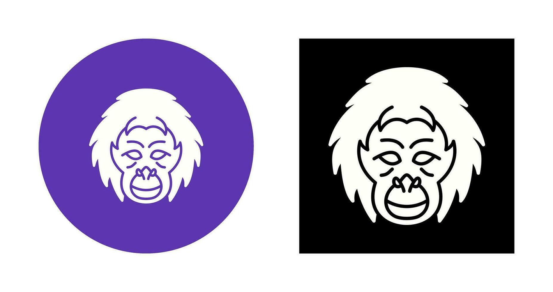 Orangutan Vector Icon