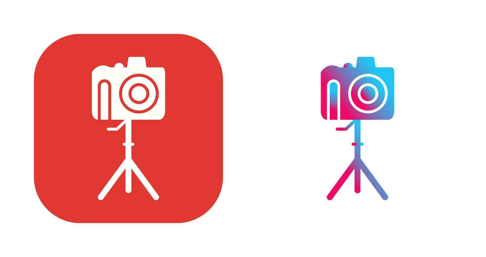 Unique Camera on Stand Vector Icon