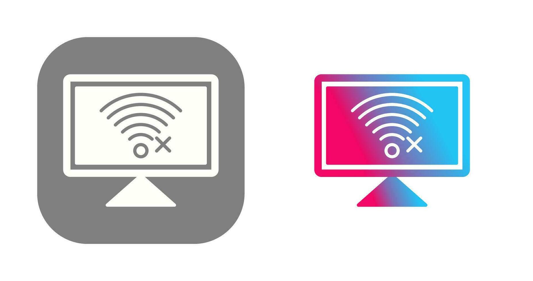 Disconnected Network Vector Icon