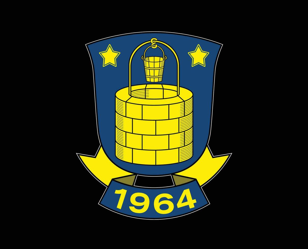 brondby Si club logo símbolo Dinamarca liga fútbol americano resumen diseño vector ilustración con negro antecedentes