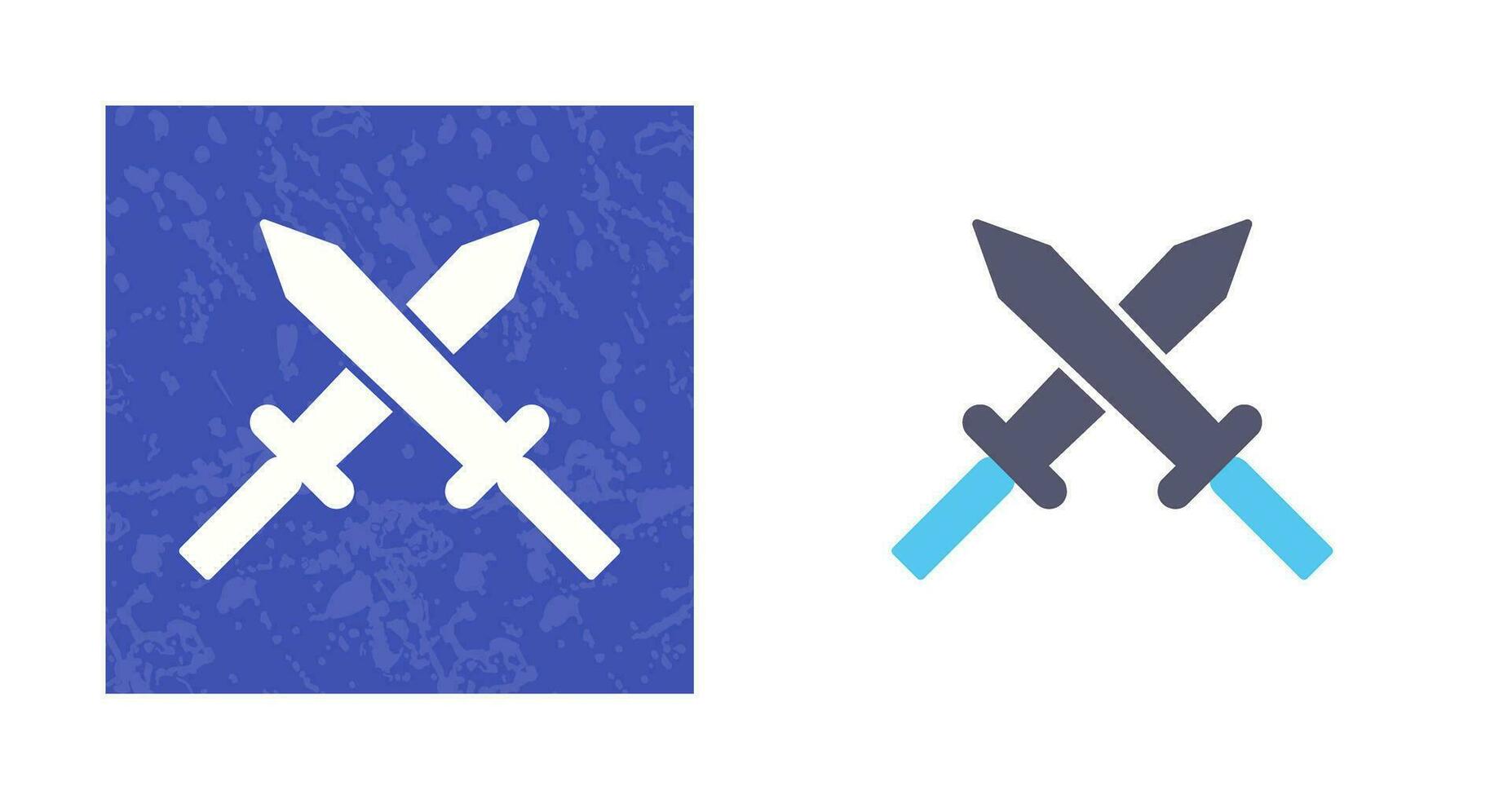 Unique Two Swords Vector Icon