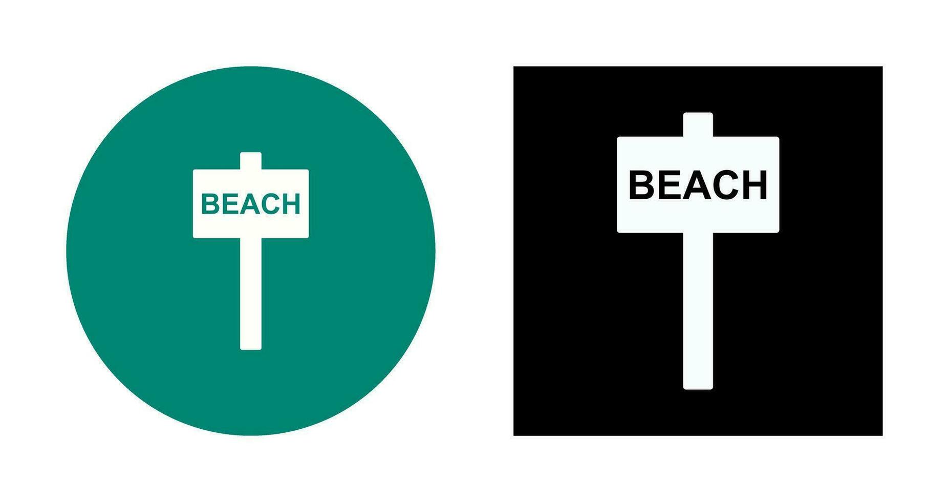 Beach Sign Vector Icon