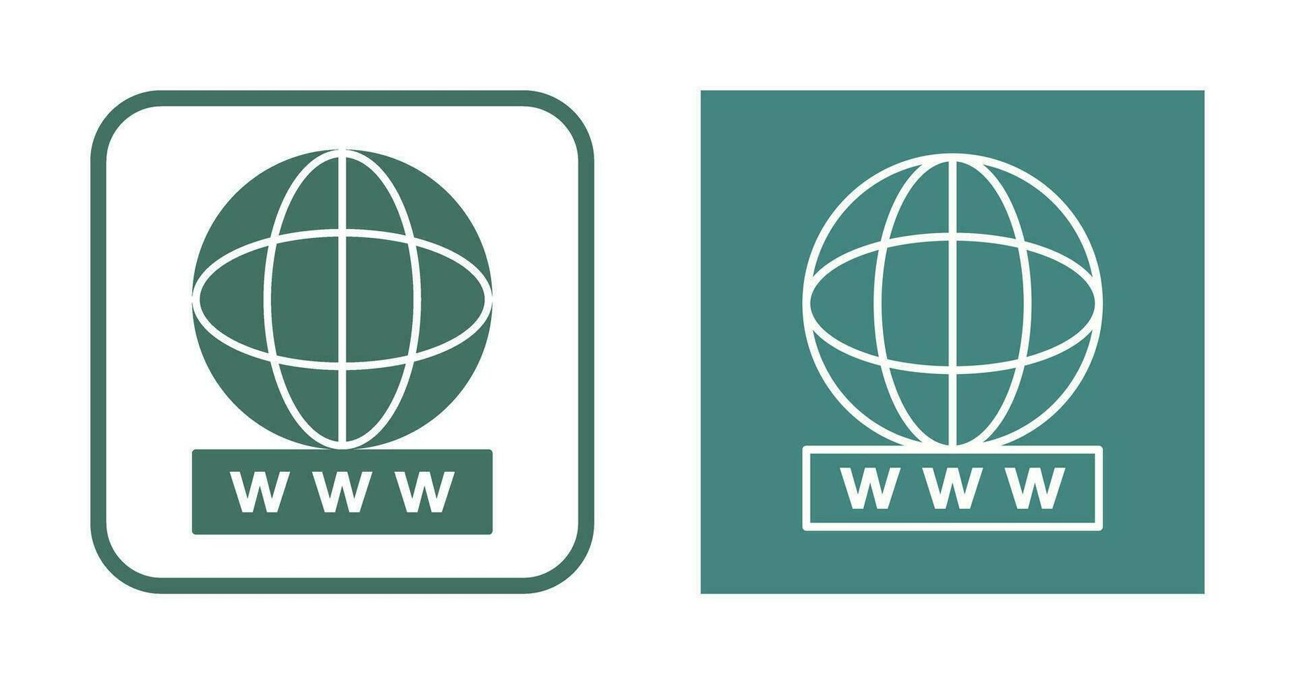 icono de vector de world wide web único