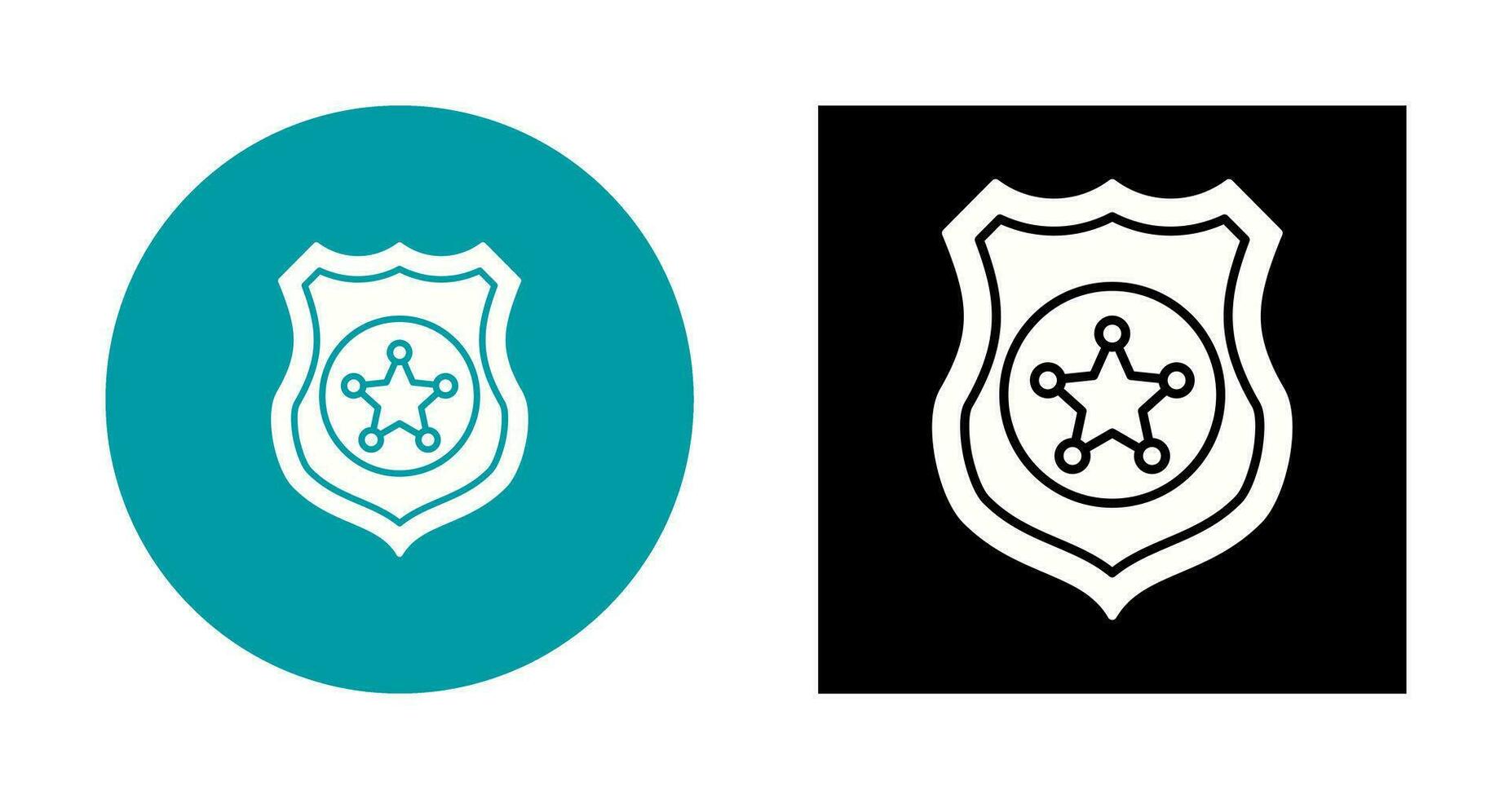 icono de vector de escudo de policía
