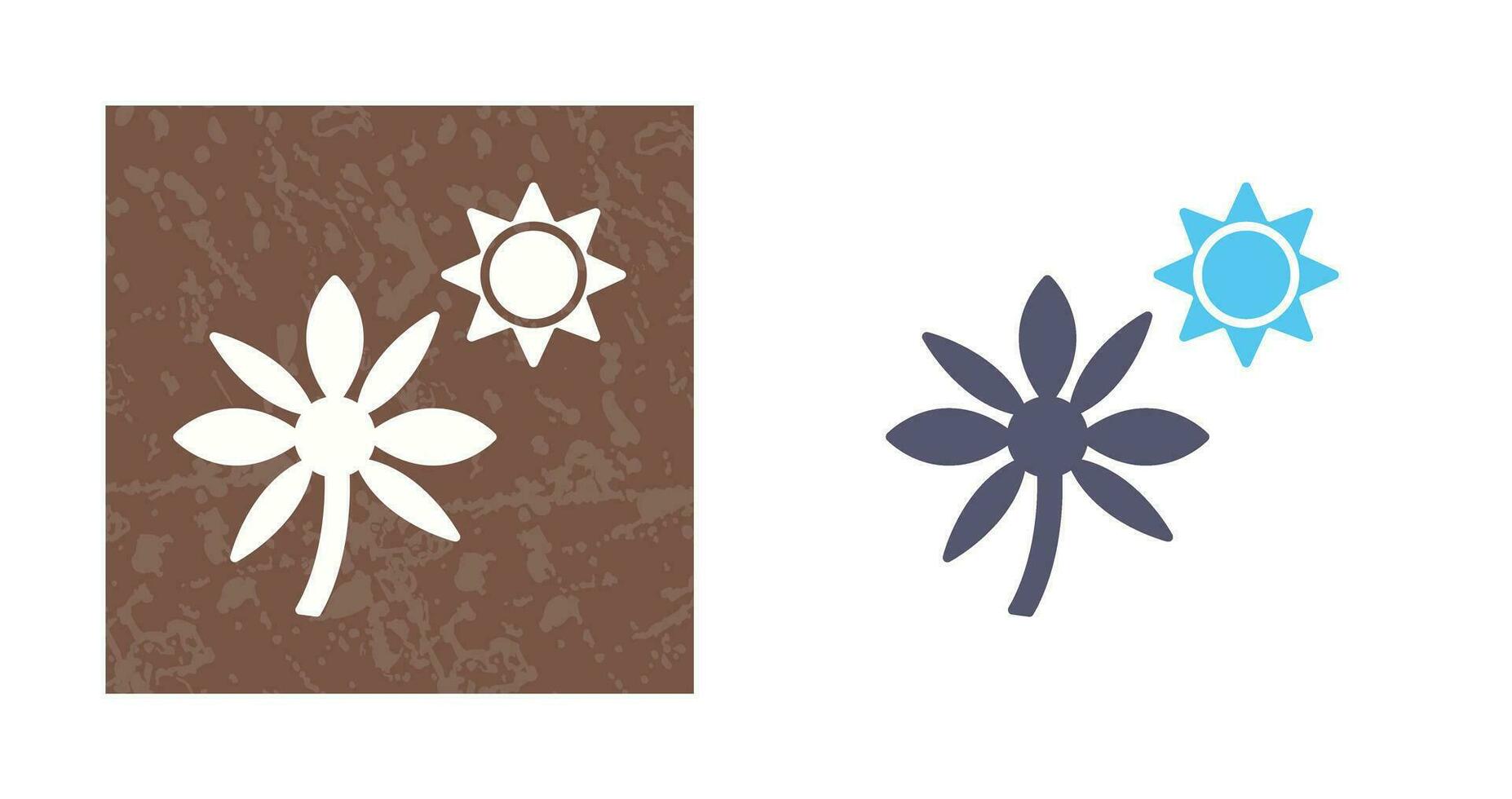 Flower in sunlight Vector Icon