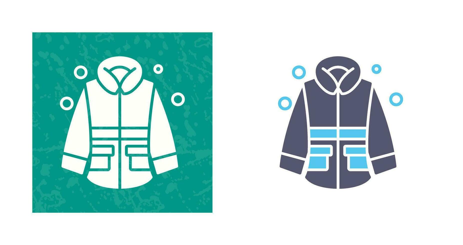 icono de vector de chaqueta de invierno