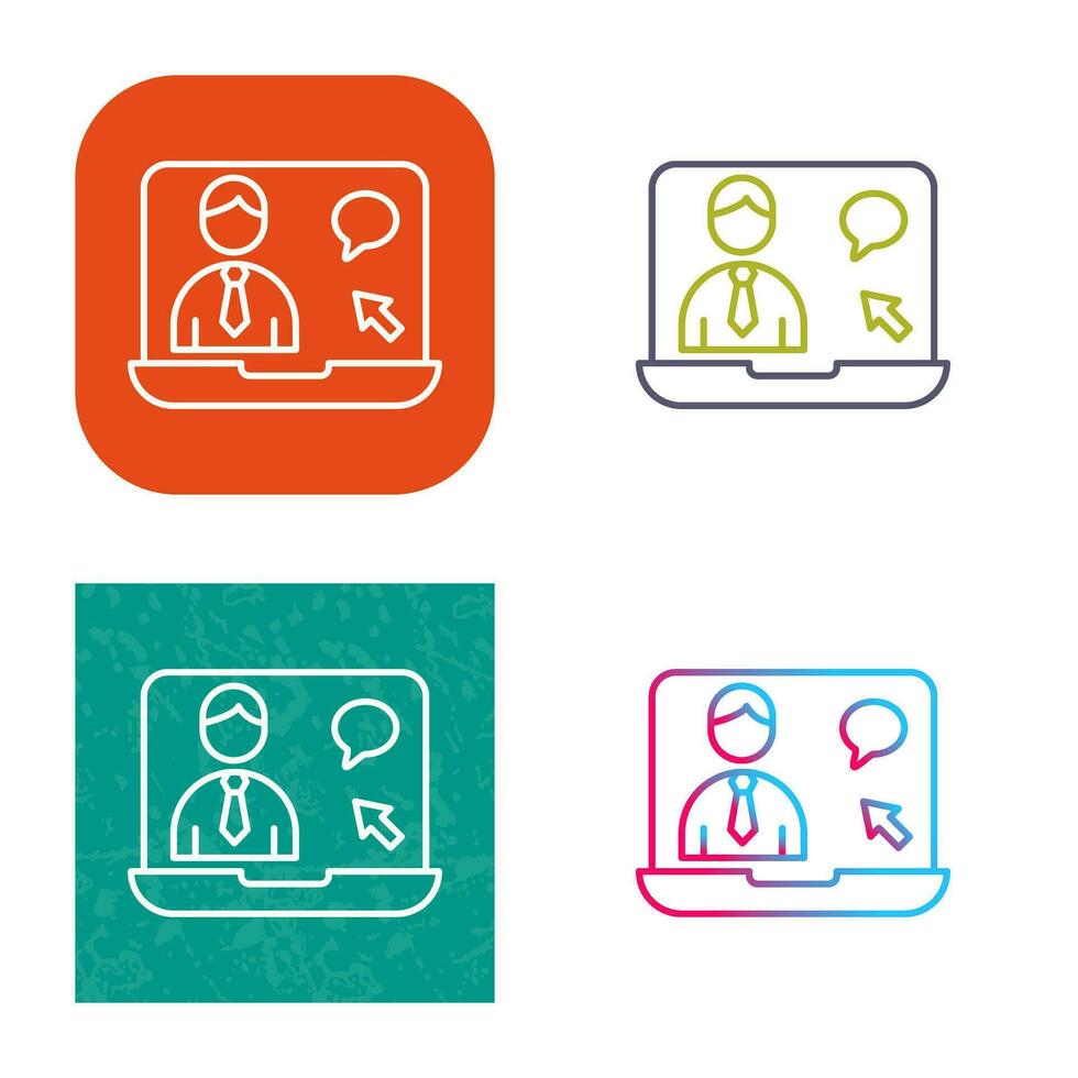 Online Interview Vector Icon