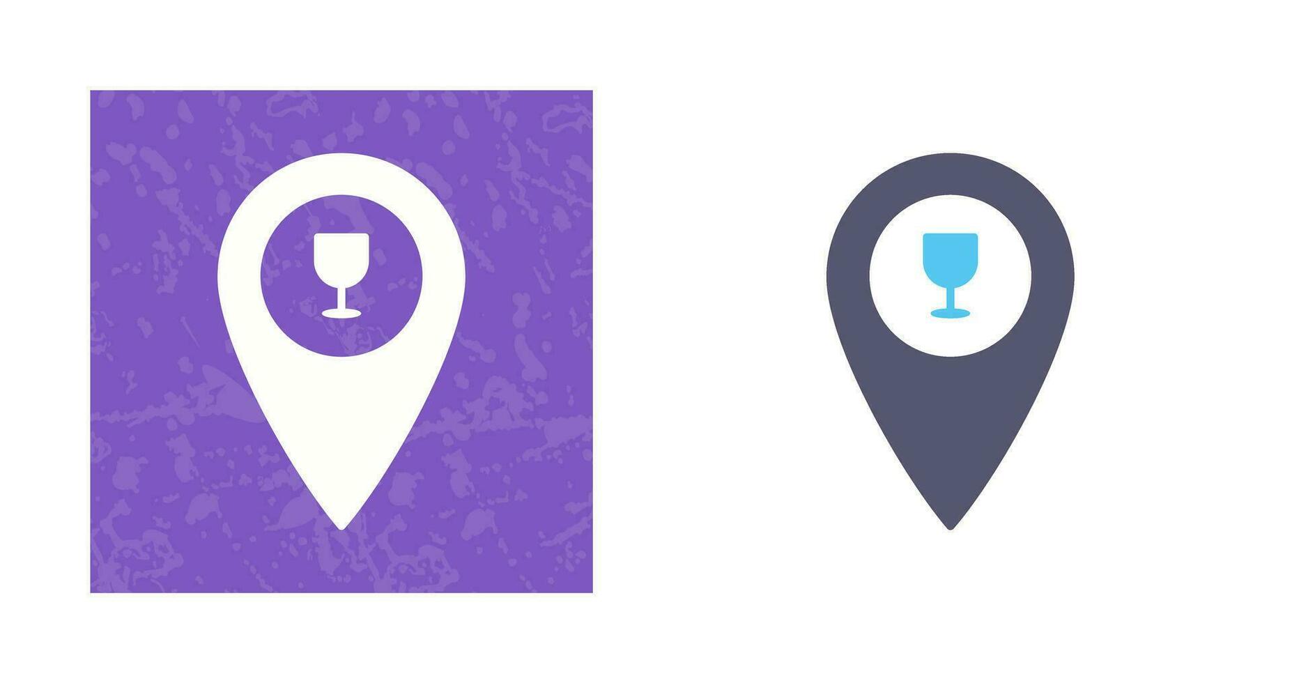 Unique Bar Location Vector Icon