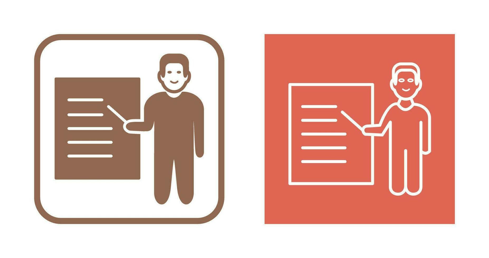 Unique Male Presenter Vector Icon