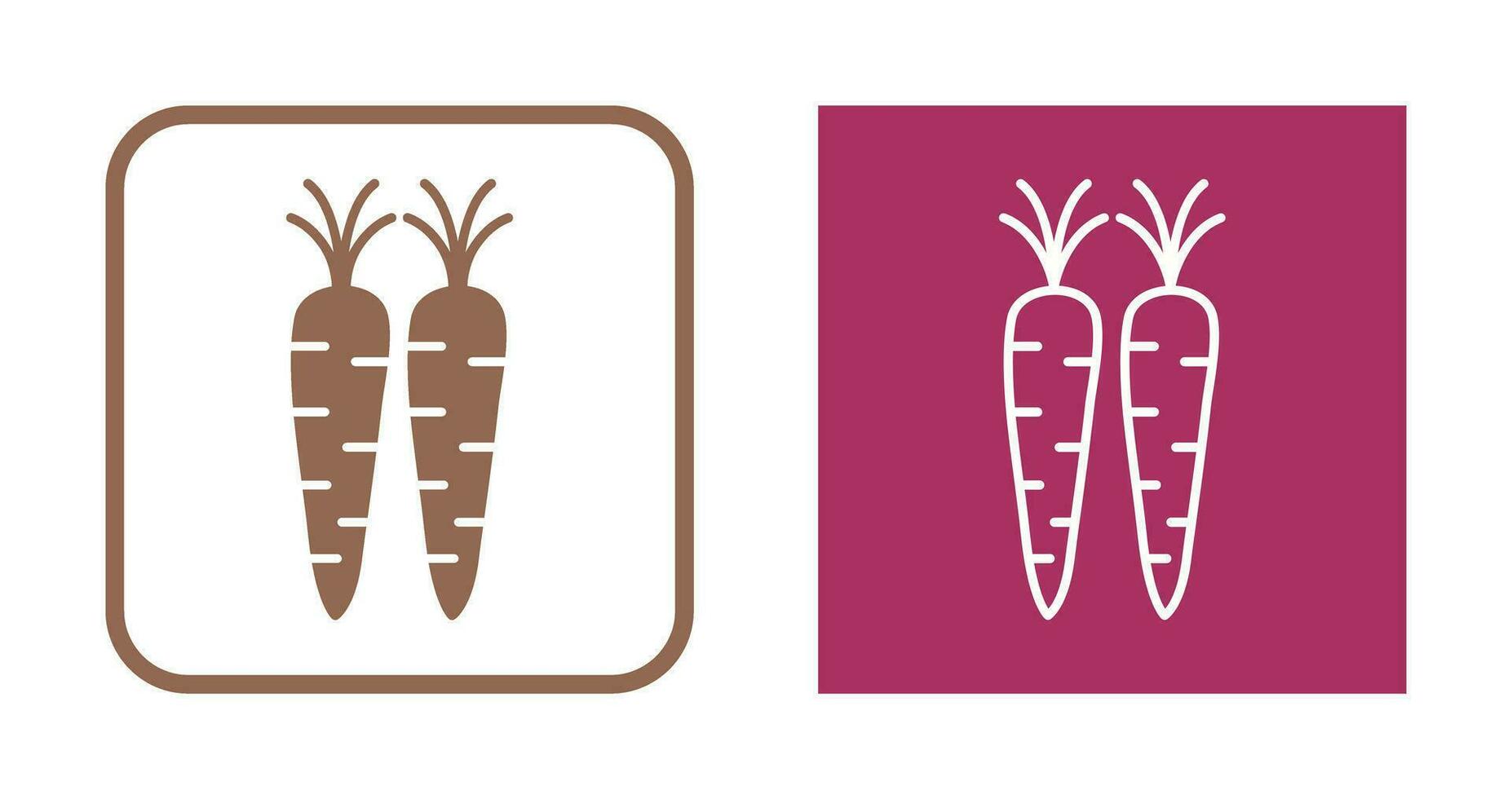 icono de vector de zanahorias