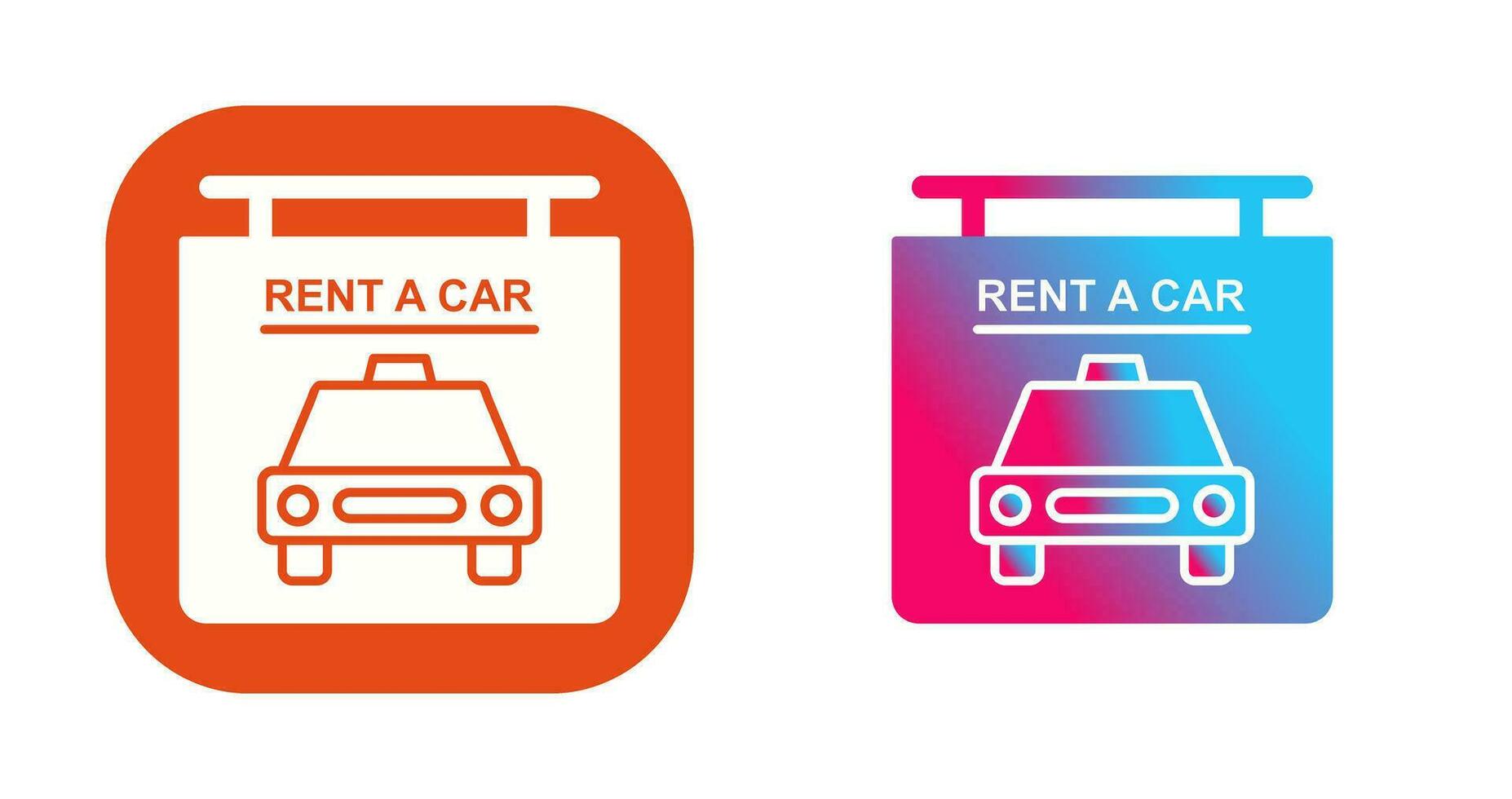 Rent a Car Vector Icon