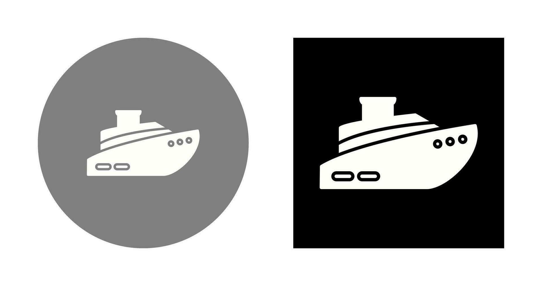 icono de vector de barco