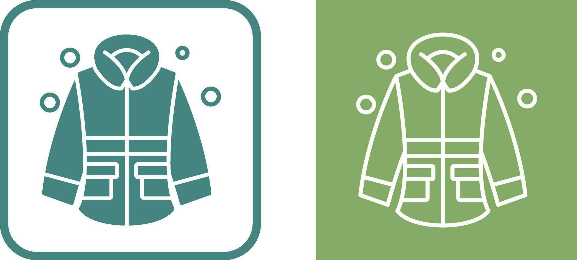 icono de vector de chaqueta de invierno