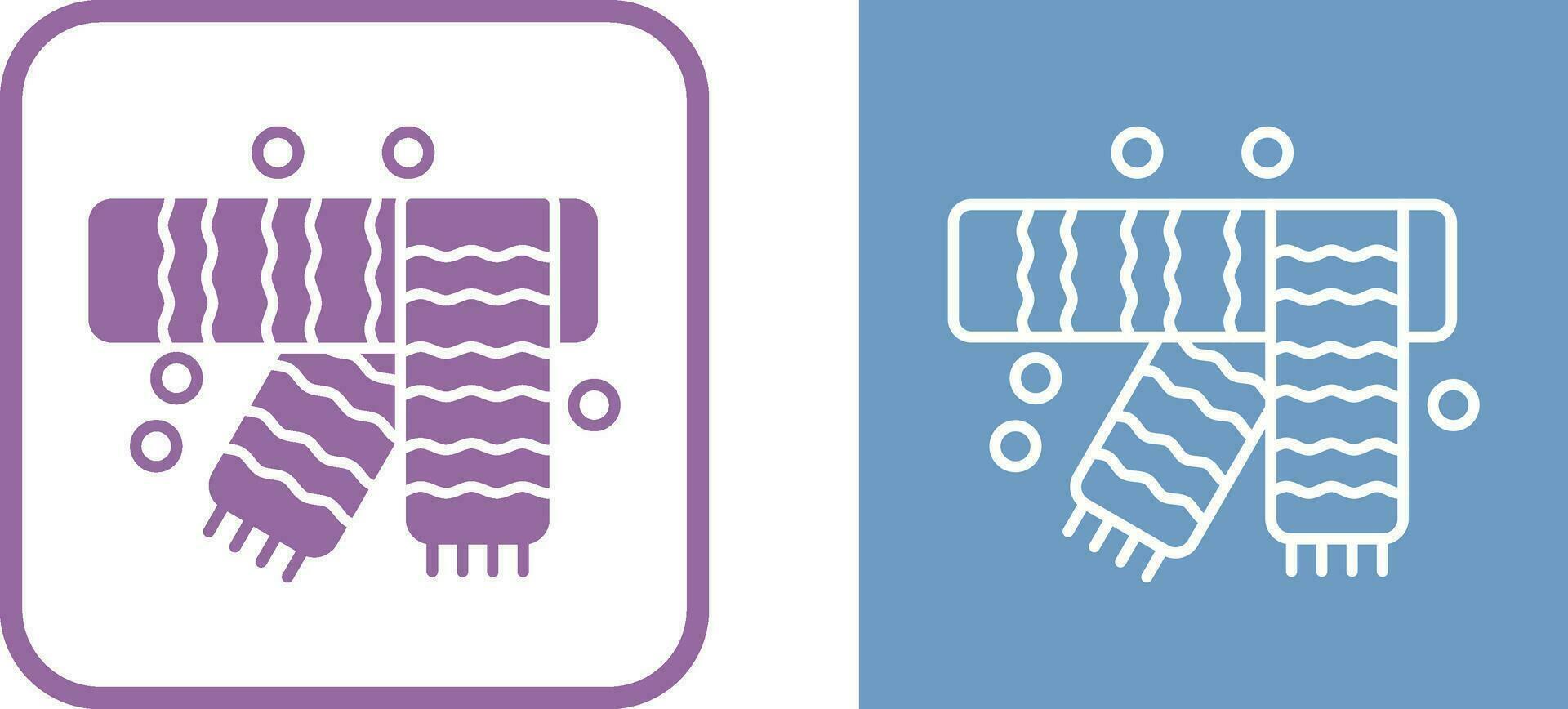 Winter Scarf Vector Icon