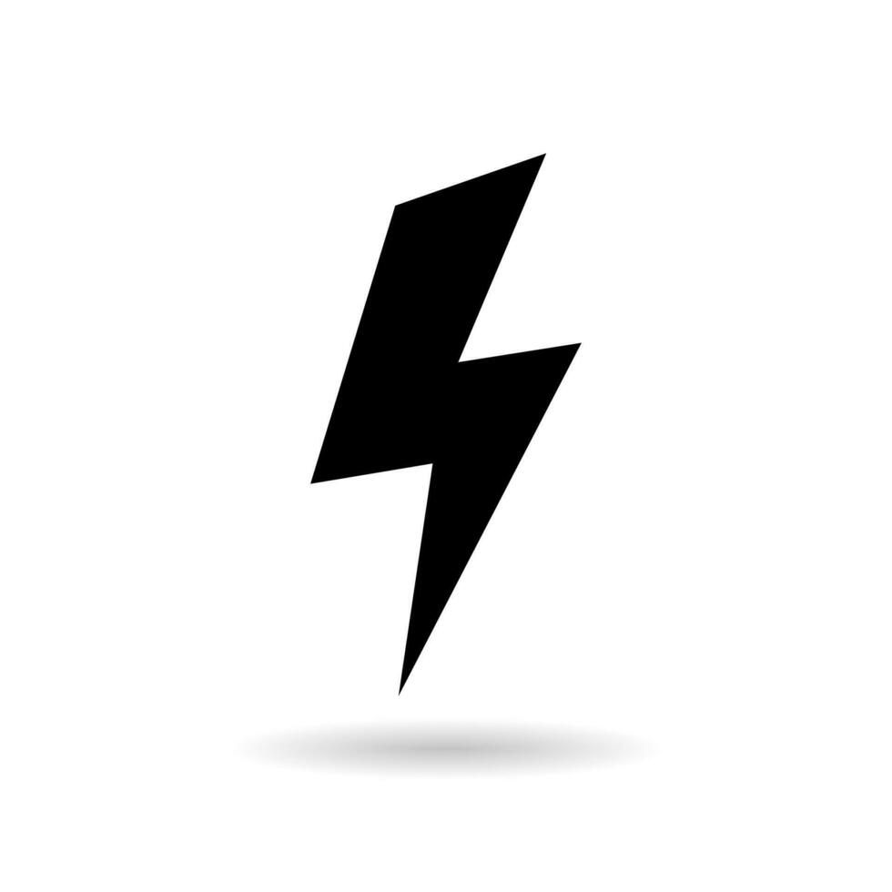 Lightning bolt icon vector. Thunderbolt, electric sign symbol vector