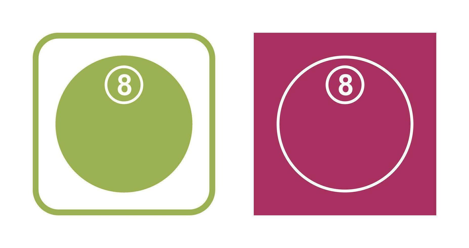 Unique Eight Ball Vector Icon