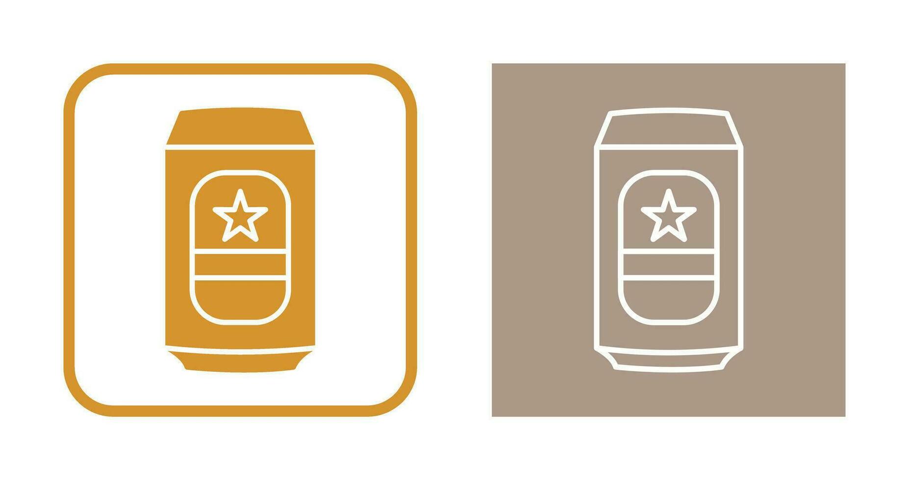 icono de vector de lata de cerveza