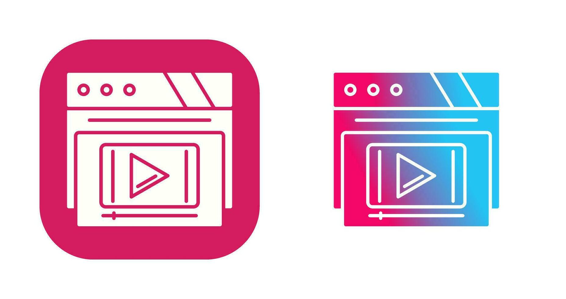 Video Player Vector Icon