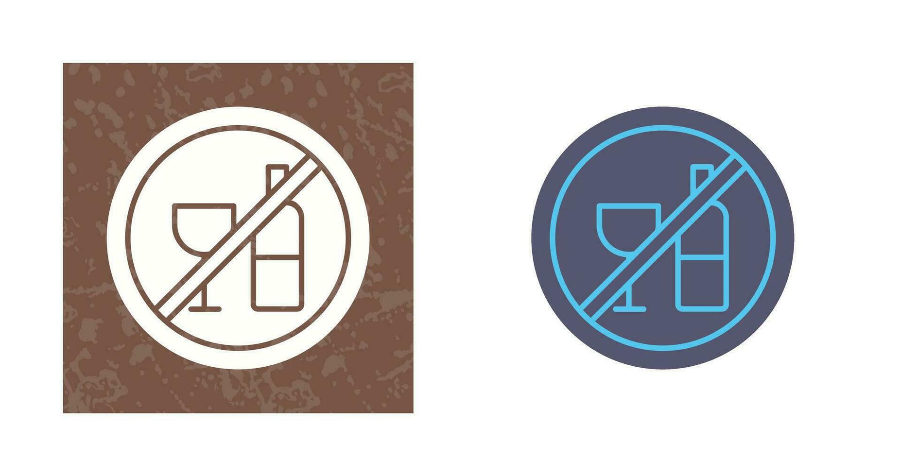 No Drinking Vector Icon