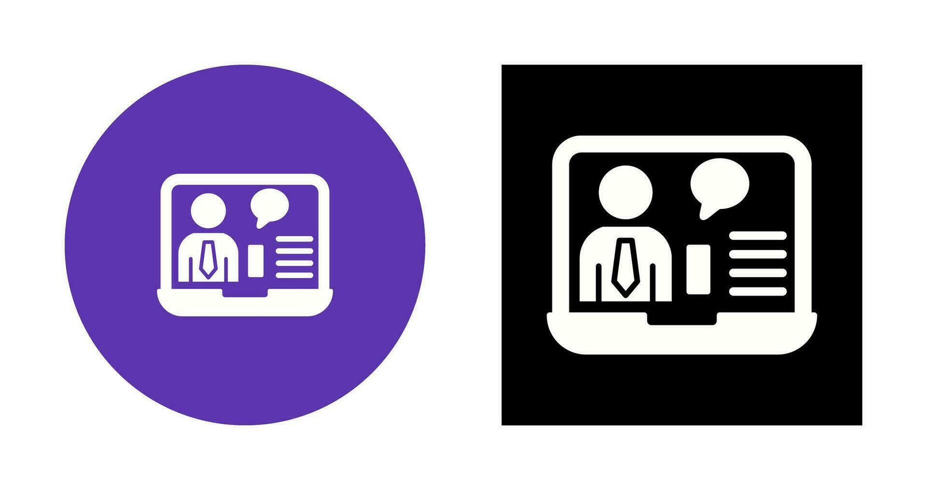 Online Job Interview Vector Icon