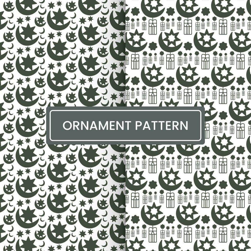 Moon islamic pattern design vector