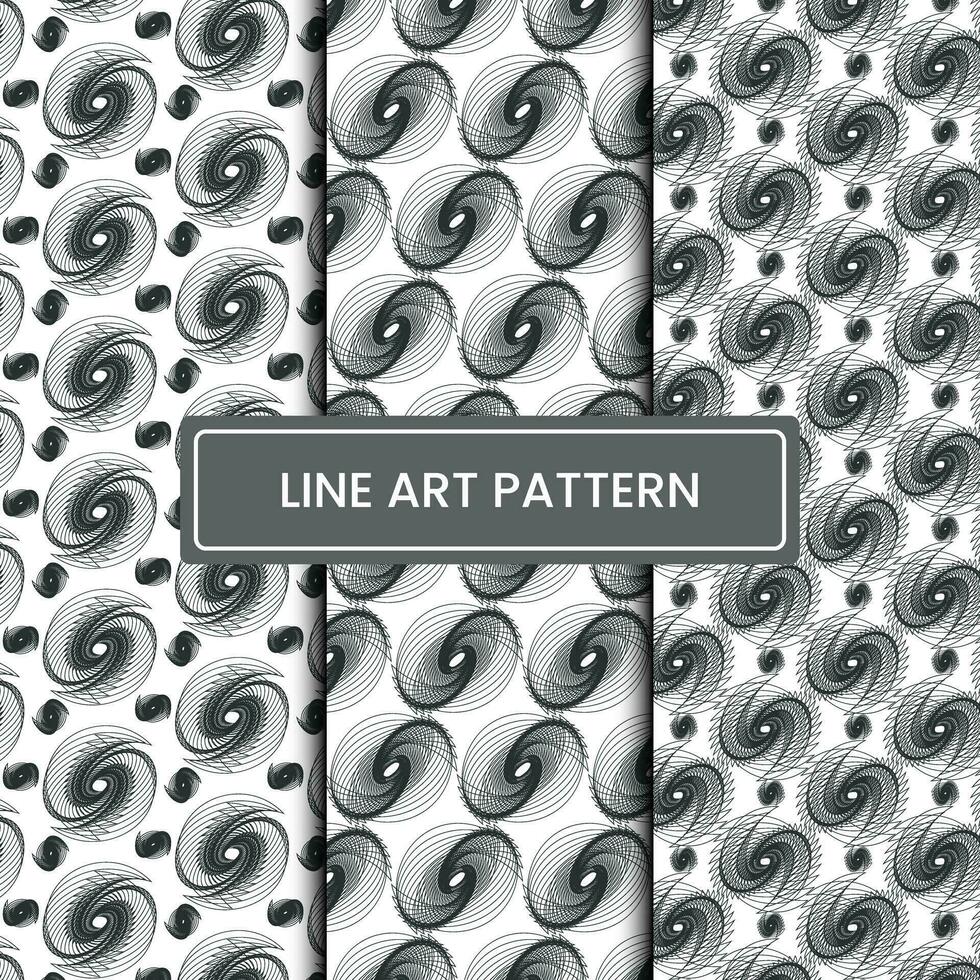 Creative line art swirls pattern for backdrop clothing vector