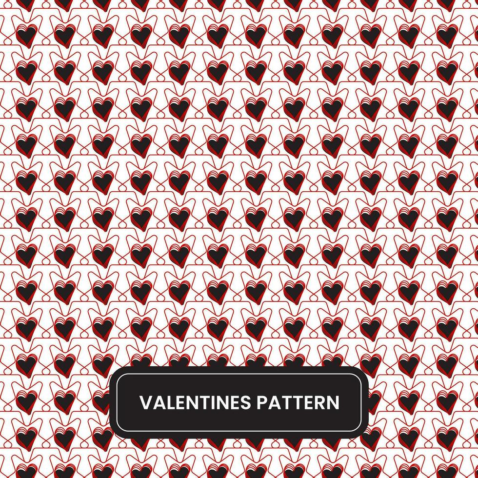 Modern heart pattern background vector