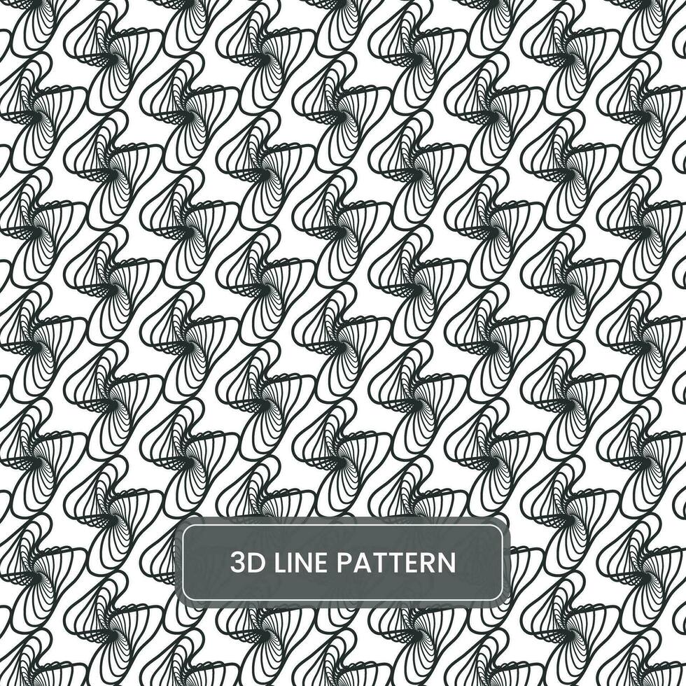 3d line pattern design vector