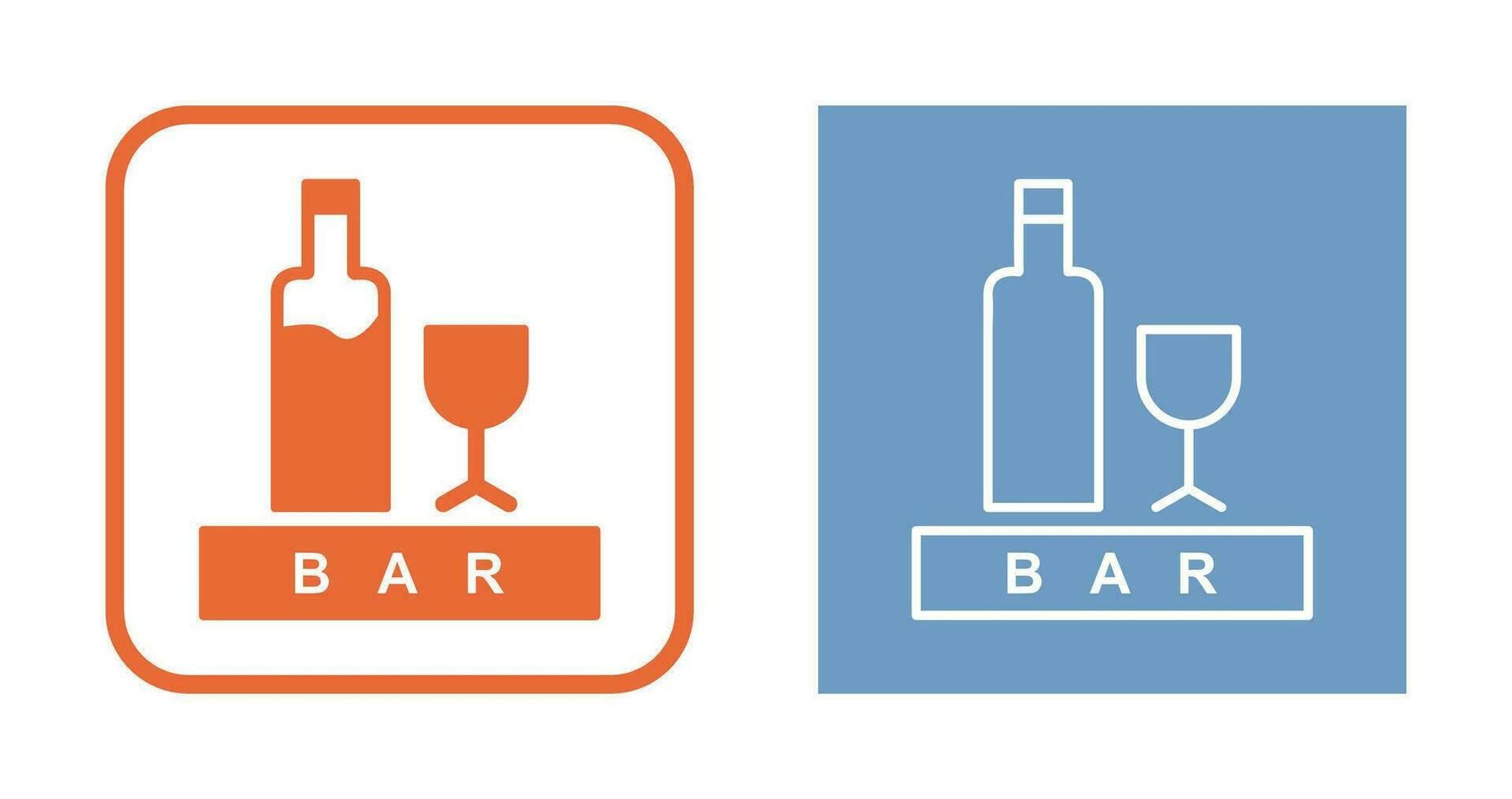 Unique Bar Sign Vector Icon