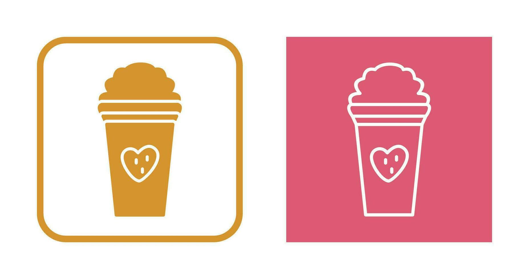 Unique Strawberry Milkshake Vector Icon