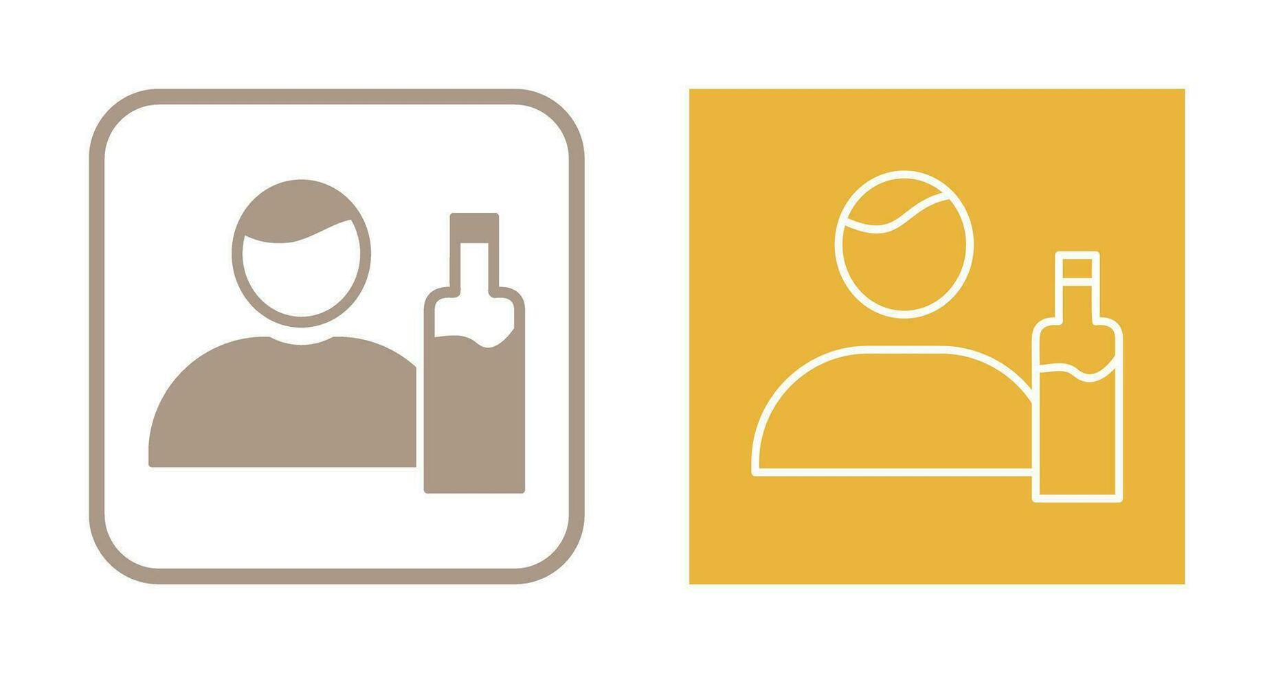 Unique Man And Drink Vector Icon