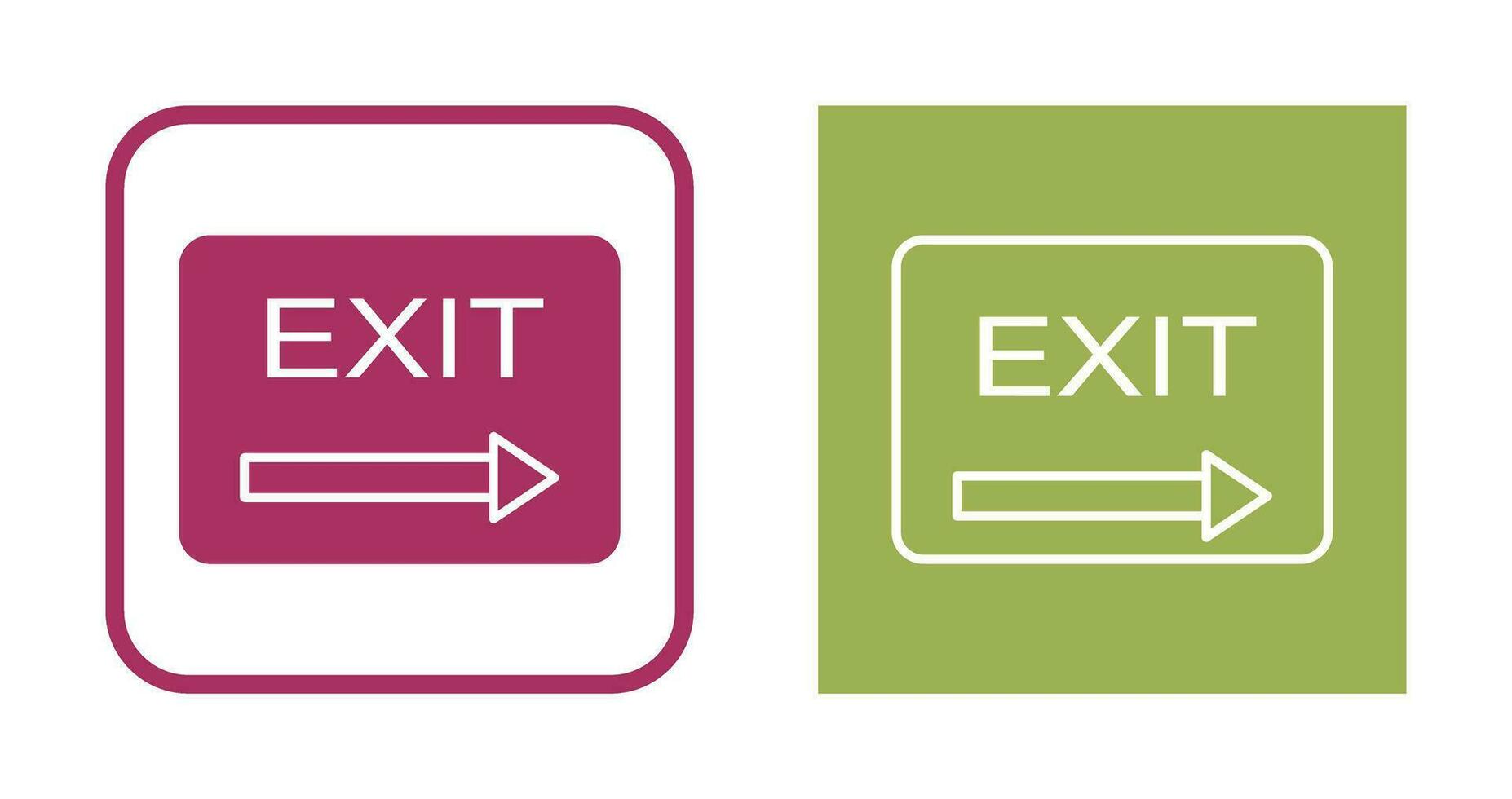 Unique Exit Vector Icon