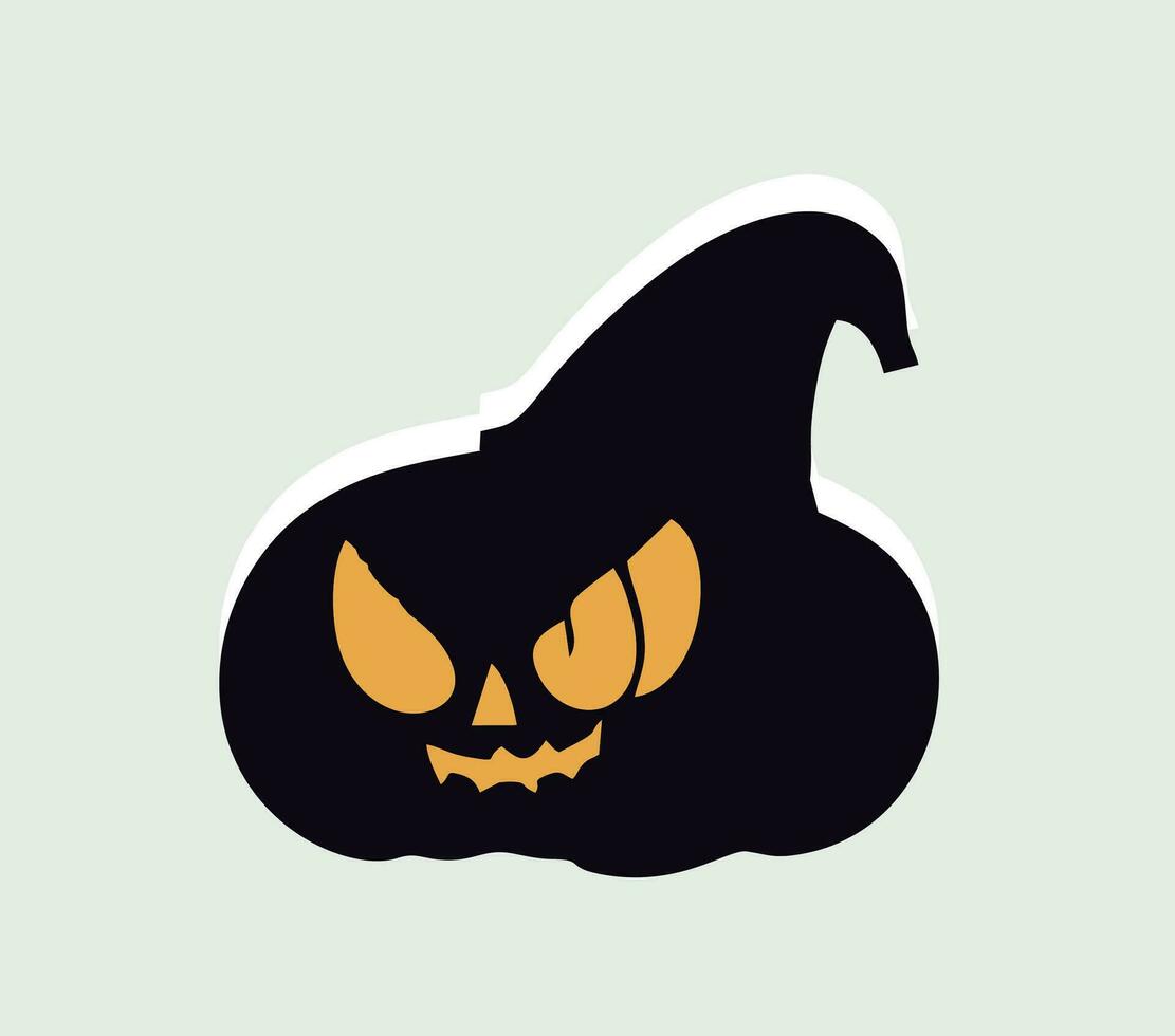 a simple pumpkin halloween vector