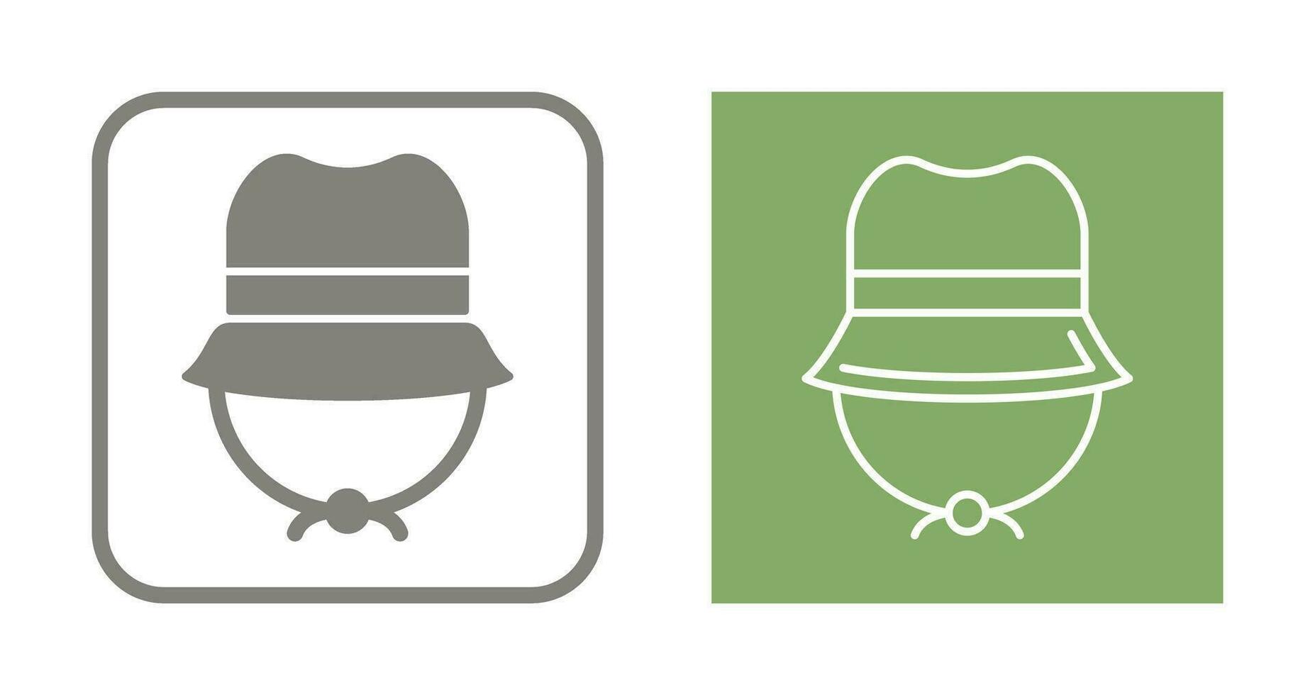 icono de vector de sombrero de camping