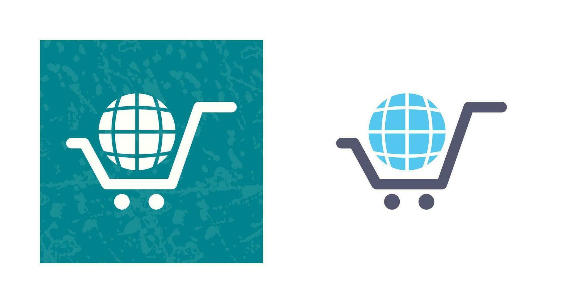 icono de vector de compras globales