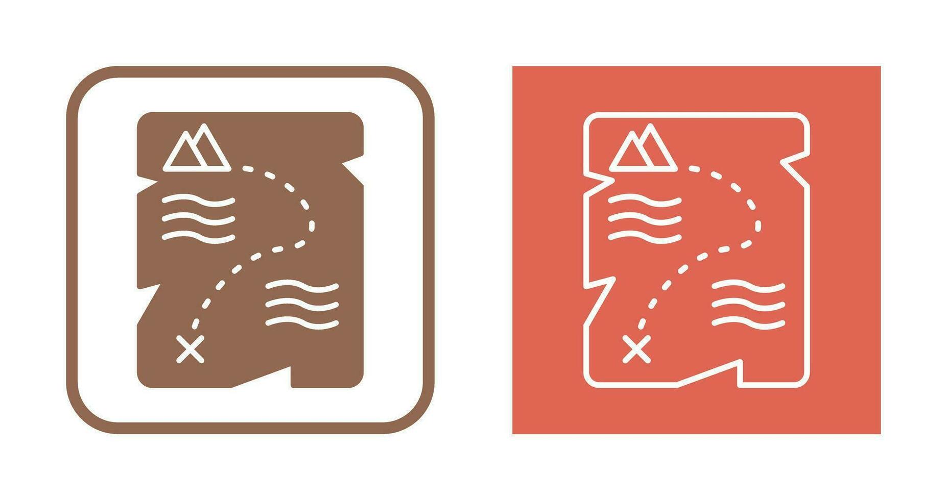 Treasure Map Vector Icon