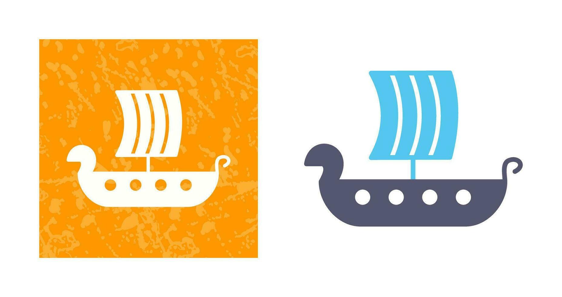 icono de vector de barco vikingo