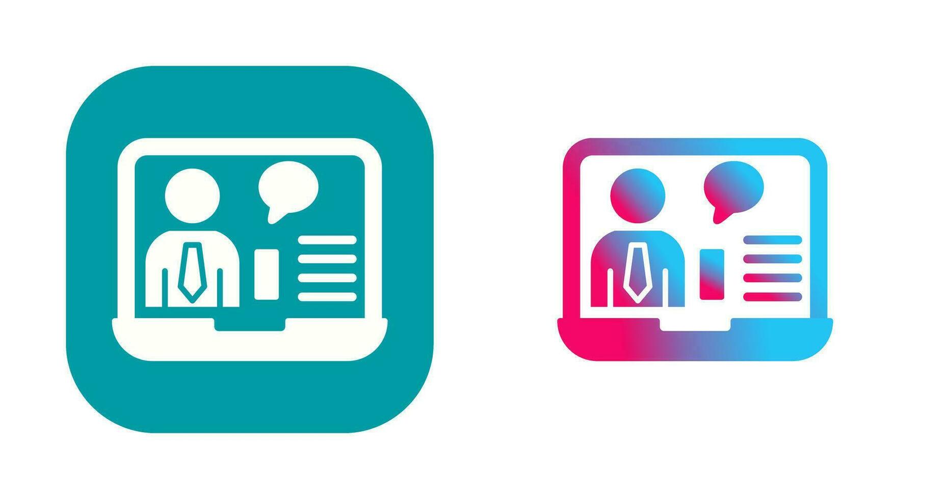 Online Job Interview Vector Icon