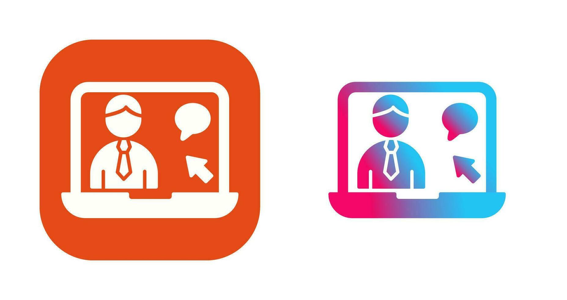 Online Interview Vector Icon