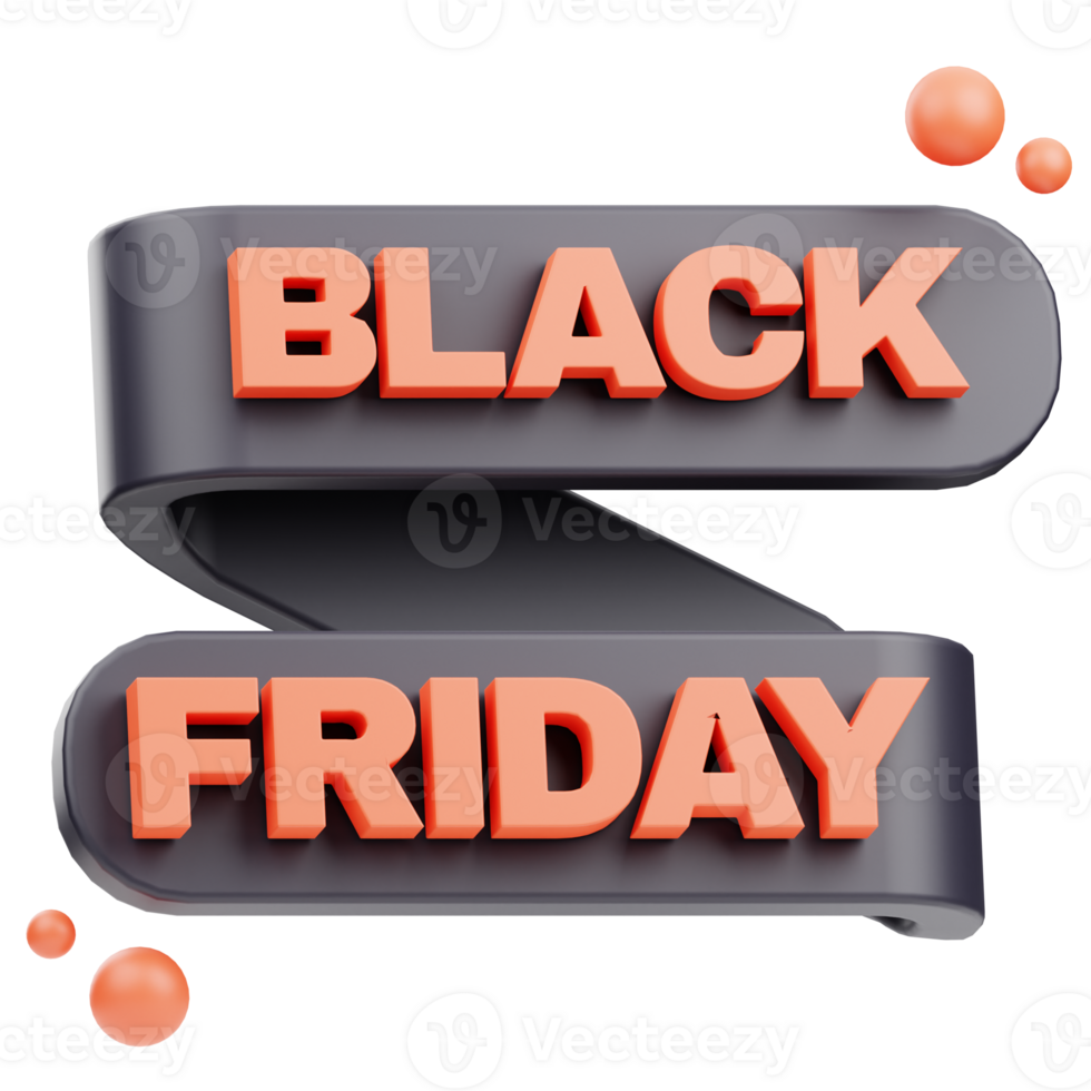 Black Friday Sale Sign 3d Illustration png