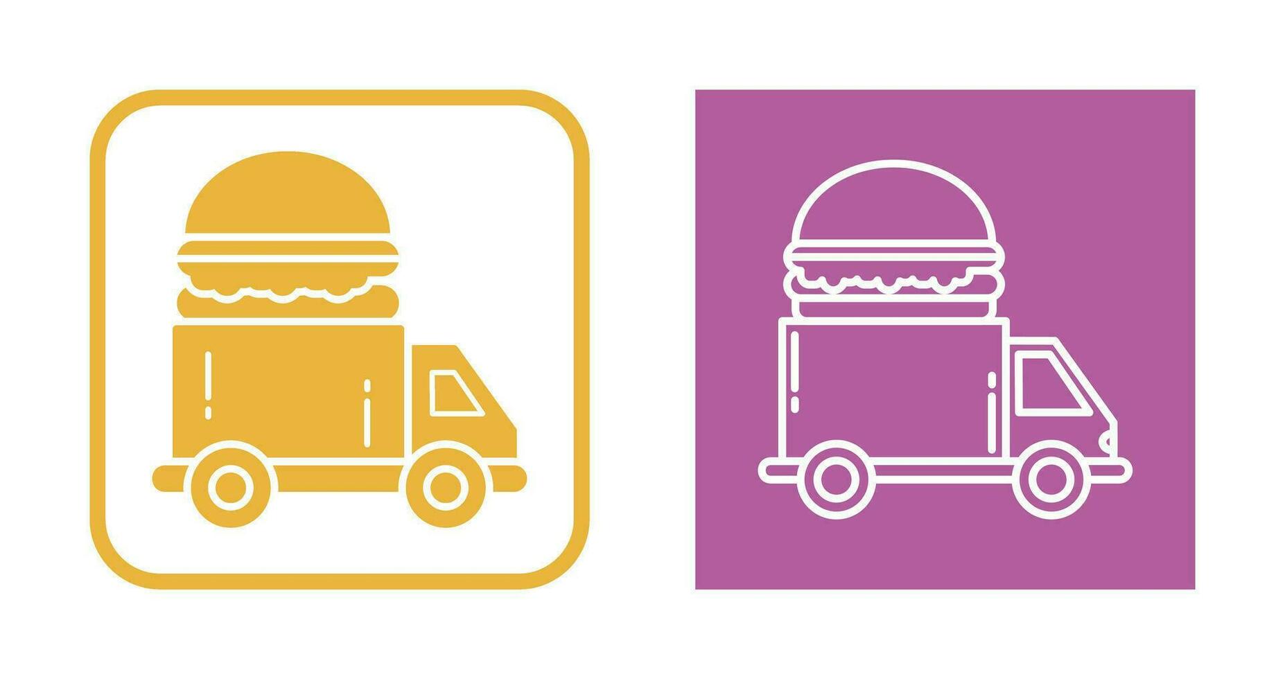 Fast Food Truck Vector Icon