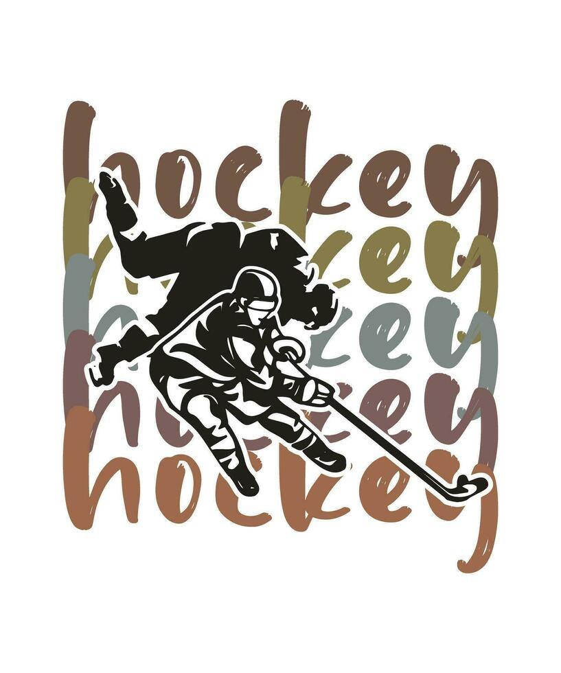 hockey es mi favorito temporada hockey logo camiseta diseño vector