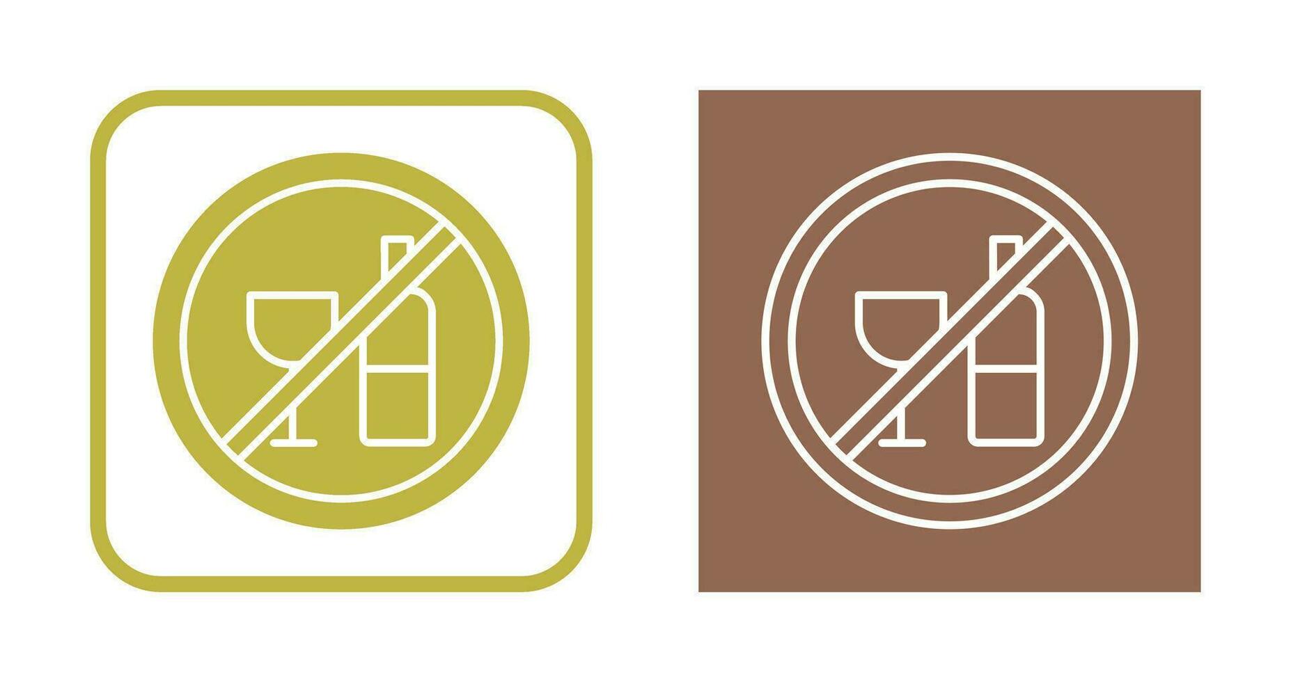 No Drinking Vector Icon