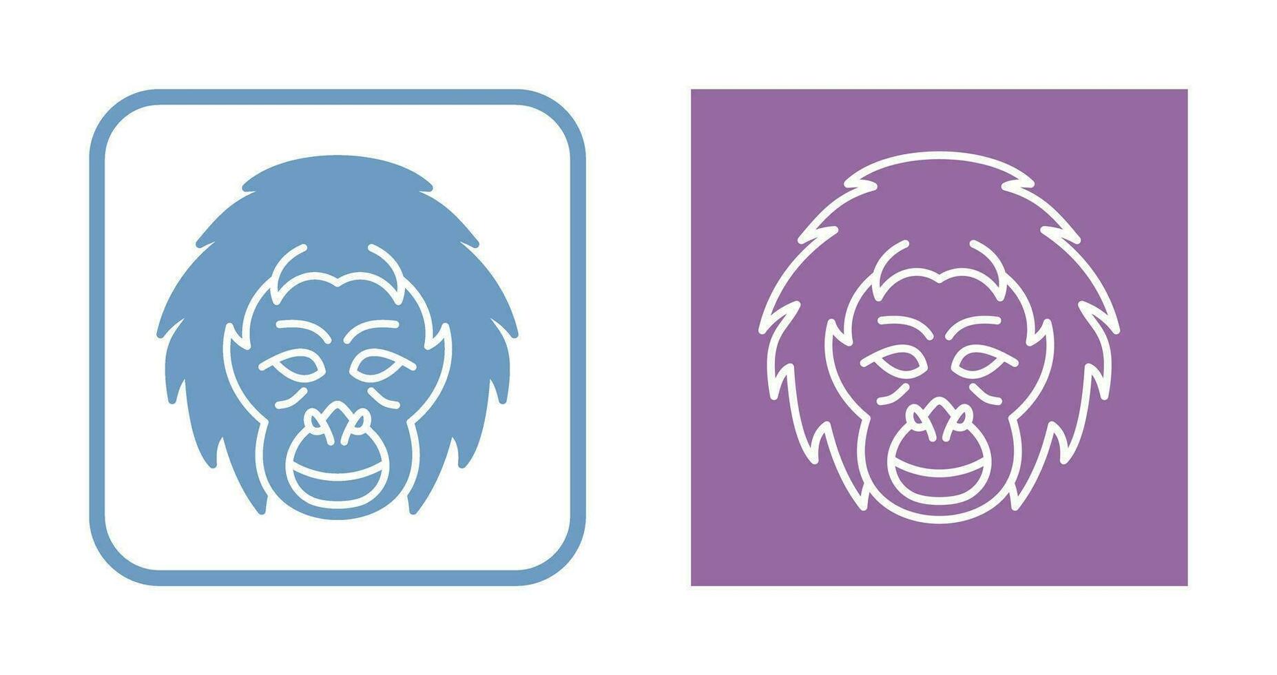 Orangutan Vector Icon