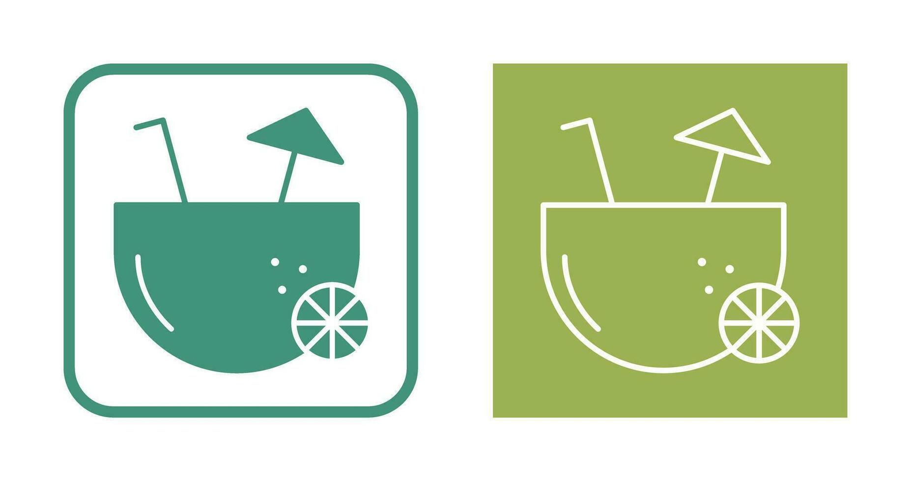 Coconut Drink Vector Icon