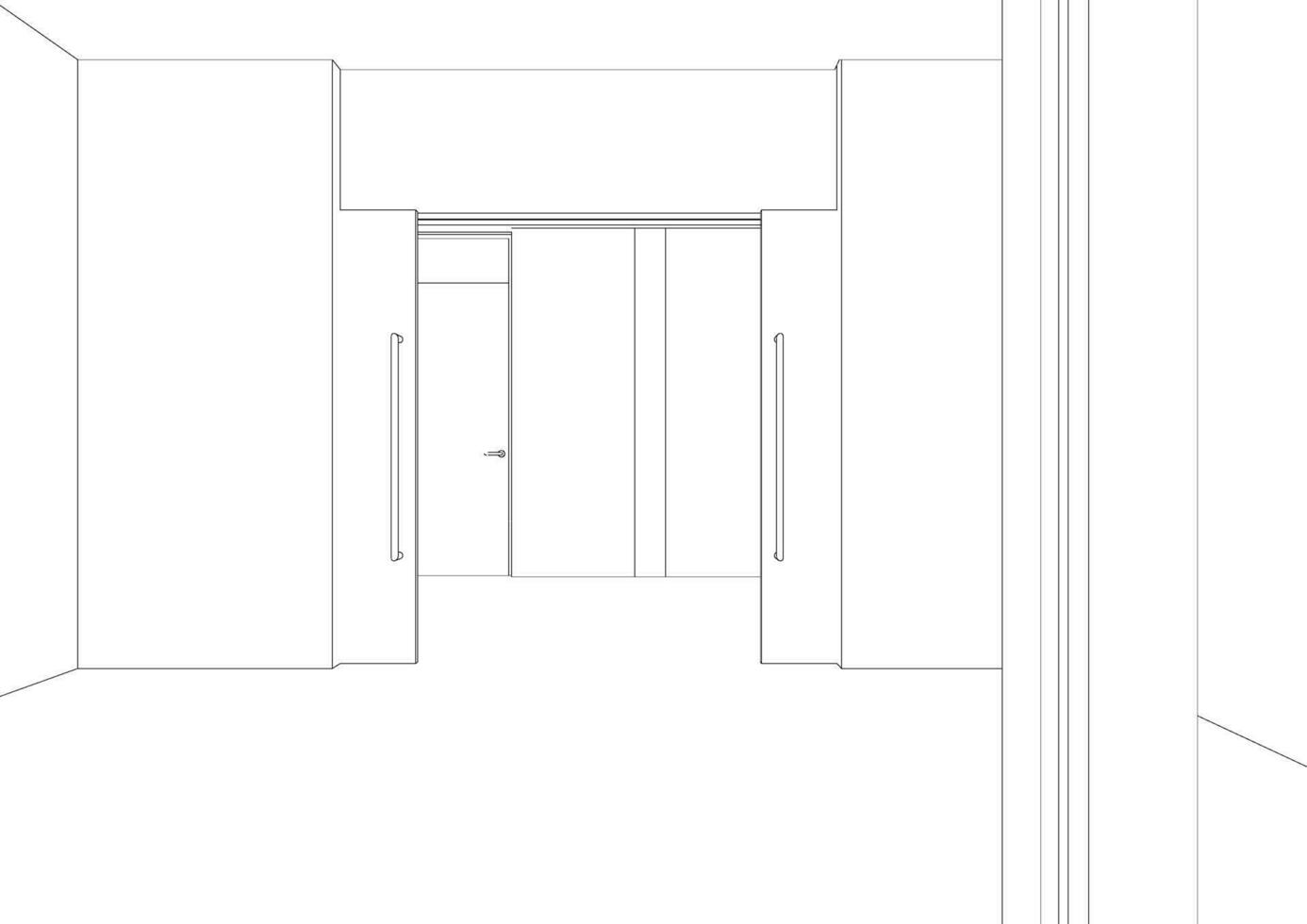 3D illustration of building project vector