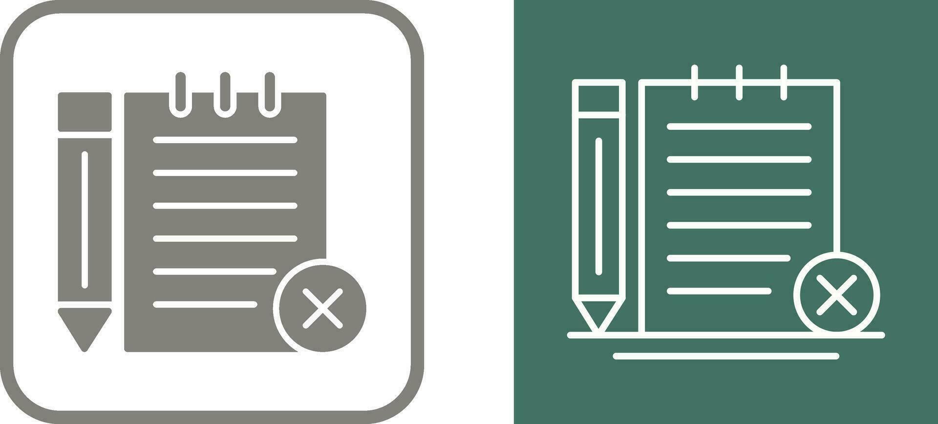 Unchecked Notes Vector Icon